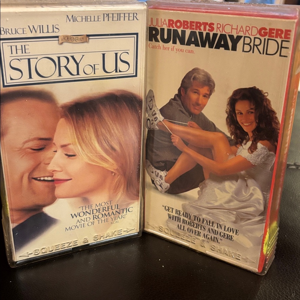 The story of us & runaway bride vhs
